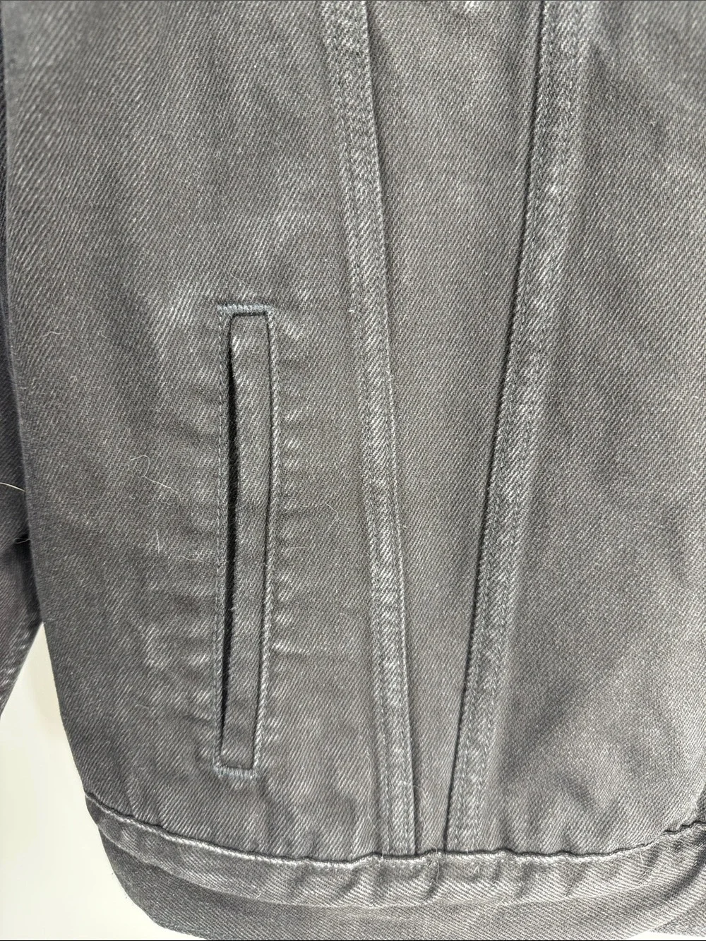 Levi's Black Denim Sherpa Jacket with Gray Lining
